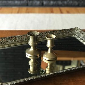Vintage Brass Candle Holders